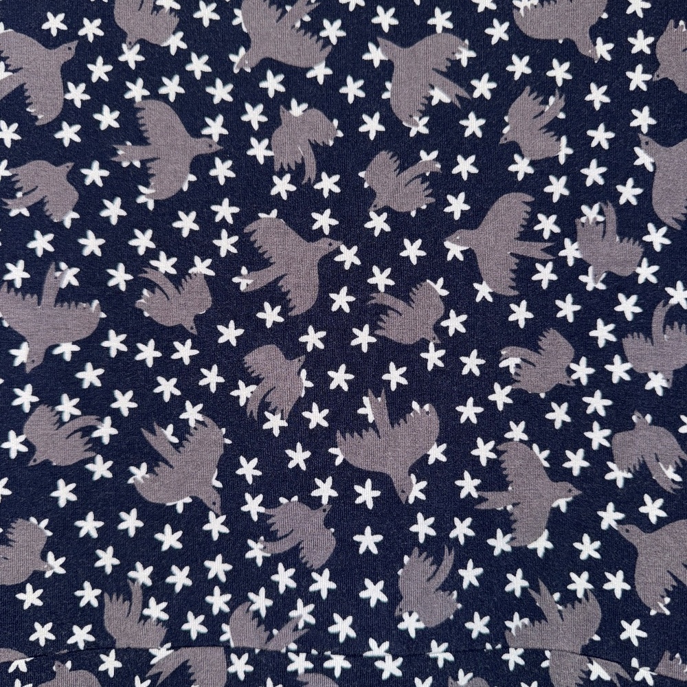 EUC Boden Miriam Navy Star Bird Jersey Dress Size 12R 12 Regular - Picture 5 of 7